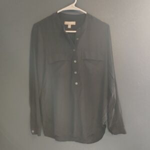 Banana Republic Black Silk Shirt
